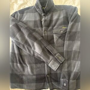 Stanley Men's Dark Gray Plaid Shirt Jacket